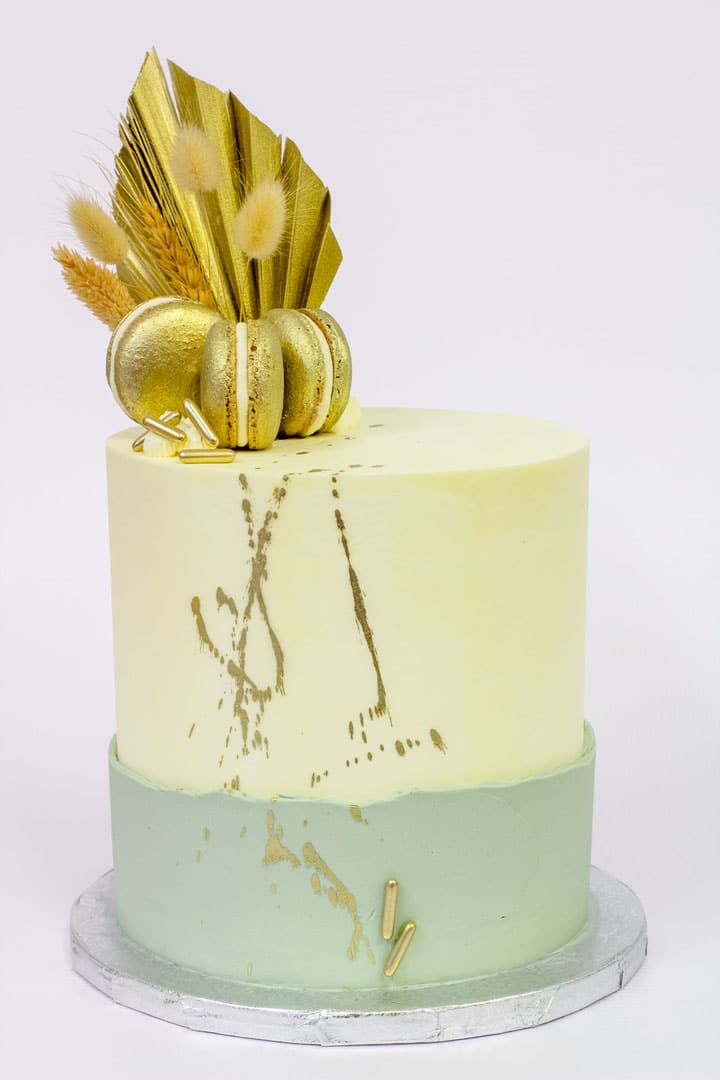 Glamour Yellow Cream Finish Cake, - Just Bake