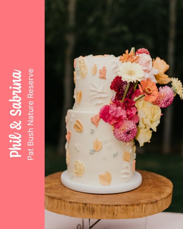 Phil & Sabrina ...Phil & Sabrina got married at the beautiful @pat_busch_mountain_reserve just outside Robertson.They opted for our popular as ever Kate design with buttercream petals in colours matching the flowers from @dane.verwey_floral and originally from Germany, their cake included our incredible BFG cake (no, not that BFG, we're talking black forest gateaux! ...Thank you for making us a part of your big day Sabrina & Phil 🫶#wedding #weddingcakes #weddingcake #crumbcakes #crumbcakessa #cakeme #weddinginspo